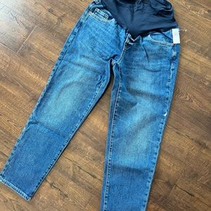 Maternity Full Panel O.G straight medium wash jeans